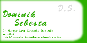 dominik sebesta business card